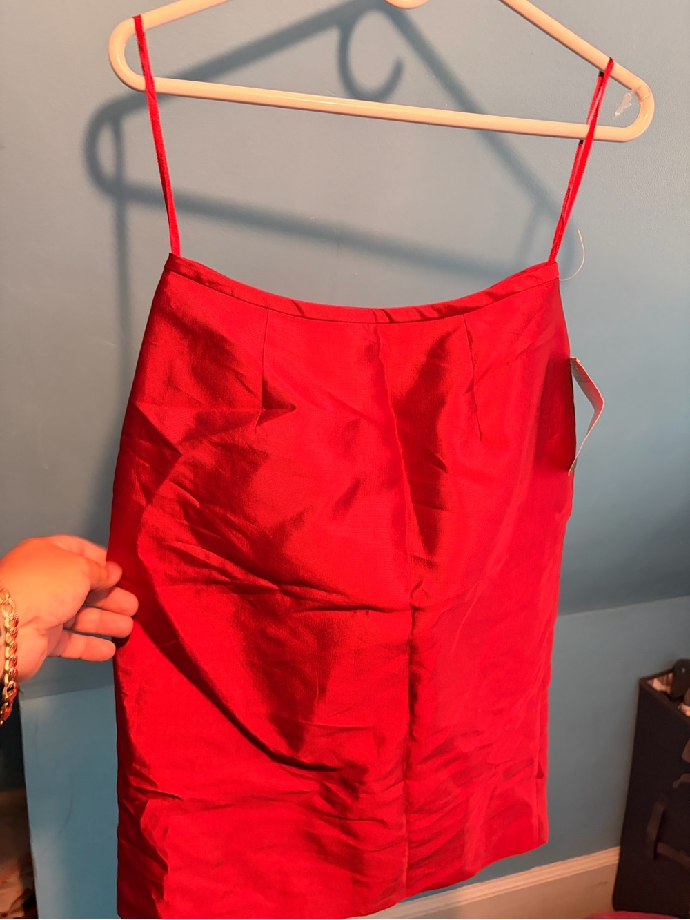 Adrianna Papell Red Satin Occasion Dress
